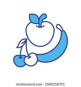 Healthy Snacks icon vector stock illustration