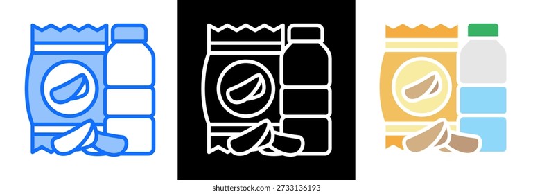 Healthy Snacks triple style icon