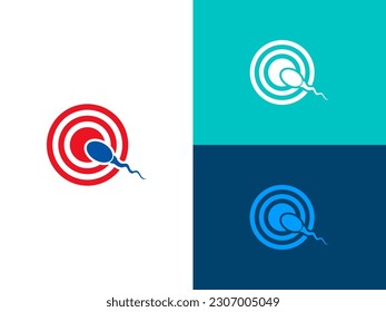 Healthy sperm logo icon vector illustration