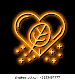healthy spinach neon light sign vector. healthy spinach illustration