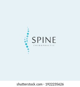 Healthy spine clinic logo concept. Chiropractic and Orthopedic clinic logo template. Sign for spine massage, mri diagnosis of spinal diseases, surgery, therapy, recovery and healing. Isolated vector