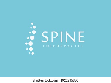 Healthy spine clinic logo concept. Chiropractic and Orthopedic clinic logo template. Sign for spine massage, mri diagnosis of spinal diseases, surgery, therapy, recovery and healing. Isolated vector