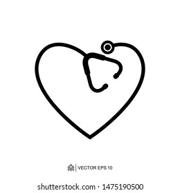 Healthy stethoscope and medical icons logo templates