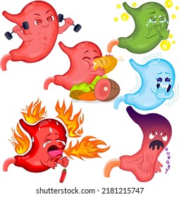 healthy stomach daily condition set