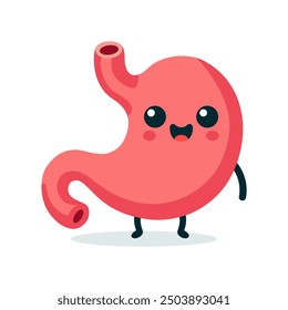 healthy stomach happy medical vector illustration template design