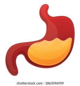 Healthy stomach icon. Cartoon of healthy stomach vector icon for web design isolated on white background