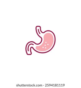 Healthy stomach icon silhouette vector image