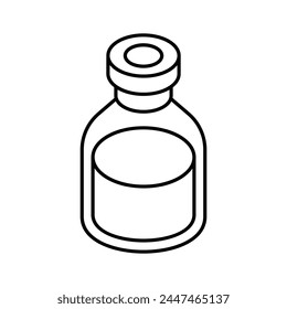 Healthy syrup, vector of syrup bottle in modern style