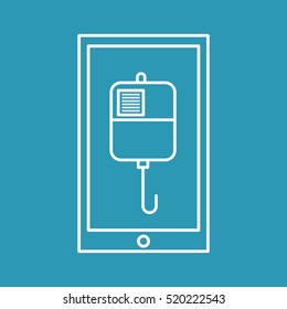 healthy technology with bag blood vector illustration eps 10