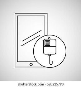 healthy technology with bag blood vector illustration eps 10