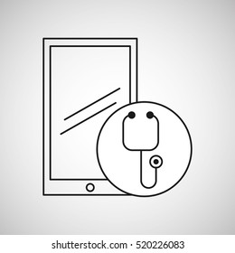 healthy technology with medical stethoscope vector illustration eps 10