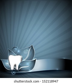 Healthy teeth concept. Beautiful healthy tooth illustration.