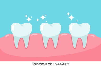 Healthy teeth and gums. Dental health concept.