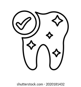 Healthy, teeth line icon. Outline vector.