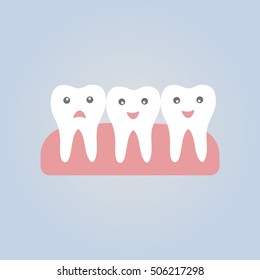 healthy teeth vector illustration