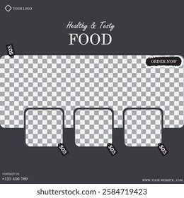 Healthy and Testy Food flyer design 