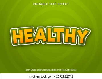 healthy text effect with bold style use for product brand and business logo 