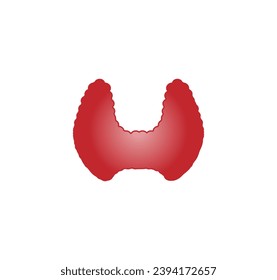 Healthy Thyroid gland icon. Vector illustration isolated on white background