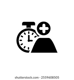 Healthy Time icon, Medical logo icon. Clinical study banner web icon concept for clinical study