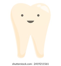 Healthy tooth care icon cartoon vector. Smile fun oral. Dental care