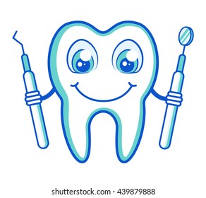 Healthy tooth. Cheerful