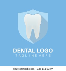 Healthy tooth, Dental care clinic logo, vector illustration. Clean dental health and oral hygiene poster design.