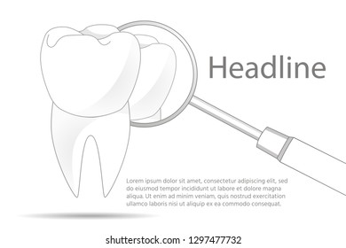 healthy tooth. dental clinic. dental equipment. on a white background