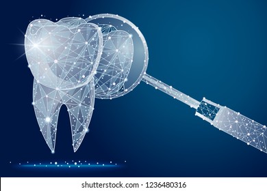 healthy tooth. dental clinic. In the form of stars and space.