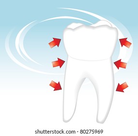 Healthy tooth. Dental concept. Vector
