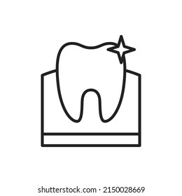 Healthy tooth and gums icon. High quality black vector illustration.