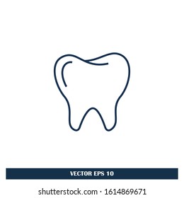 healthy tooth icon dental symbol logo template