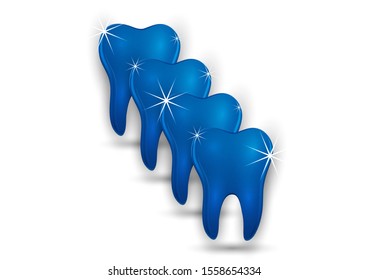 Healthy tooth icon. Flat design style. Tooth simple silhouette. Modern, minimalist icon in stylish colors. Website page design element and mobile application, brochure design, banner, flyer. Vector