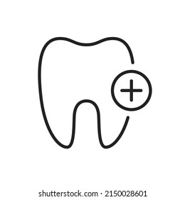 Healthy tooth icon. High quality black vector illustration.