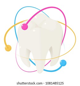 Healthy tooth icon. Isometric of healthy tooth vector icon for web design isolated on white background