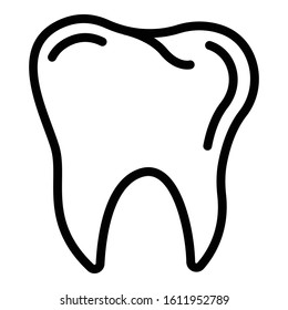 Healthy tooth icon. Outline healthy tooth vector icon for web design isolated on white background