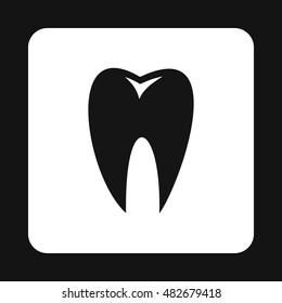 Healthy tooth icon in simple style isolated on white background vector illustration