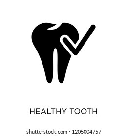 Healthy tooth icon. Healthy tooth symbol design from Dentist collection. Simple element vector illustration on white background.