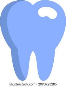 Healthy tooth, illustration, vector, on a white background.