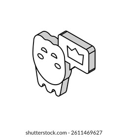 healthy tooth isometric icon vector. healthy tooth sign. isolated symbol illustration