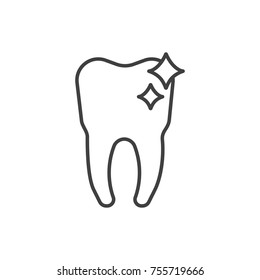Healthy tooth line icon.