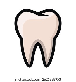 Healthy tooth shines bright in medical illustration closeup