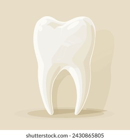 La ilustración simple de dientes saludables.