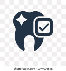 Healthy tooth vector icon isolated on transparent background, Healthy tooth transparency concept can be used web and mobile