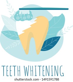 Healthy tooth. Whitening. Oral dental hygiene. Dental care Tooth vector Concept. 