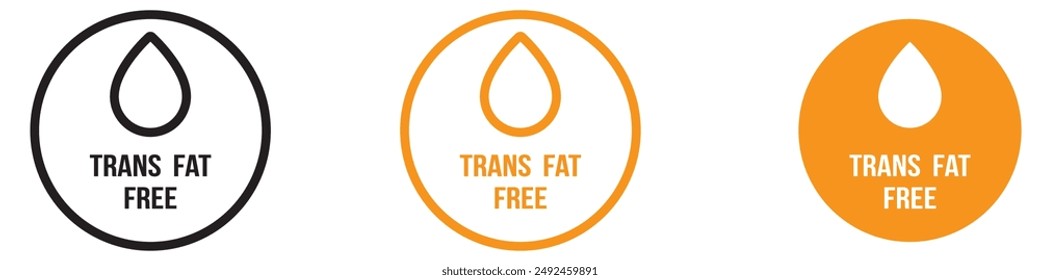 Healthy Trans Fat Free Icon for Nutrition and Food Graphics Perfect for Representing Healthy Eating and Trans Fat-Free Products