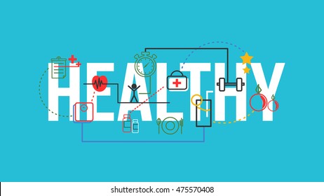 Healthy Typography Design Concept