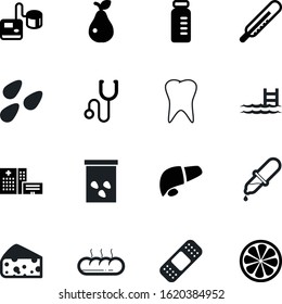 healthy vector icon set such as: swimming, piece, ampule, bandage, dose, juicy, citrus, snack, abstract, bread, liquid, liver, lemon, dent, tube, digestive, dentistry, leisure, hygiene, parmesan
