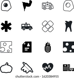 Healthy Vector Icon Set Such As: Dental, Cooking, Cardio, Muscle, Dough, Flex, Adhesive, Ripe, File, Monitor, Exercise, Pineapple, Fit, Building, Toothache, Cover, Roller, Caduceus, Gym, Wound