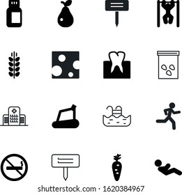 healthy vector icon set such as: real, hospital, sesame, doctor, pill, physical, competition, cereal, walking, medication, pharmaceutical, unhealthy, teeth, chemistry, aspirin, information, treadmill