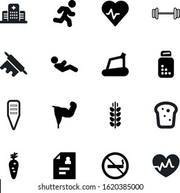 healthy vector icon set such as: tablet, prescription, flex, wooden, cooking, logo, creative, architecture, arms, garden, structure, bad, unhealthy, forbidden, label, breakfast, bakery, aspirin